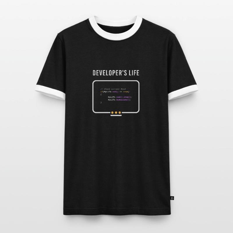 Nerd Entwickler Informatik Programmierer Developer Männer Kontrast-T-Shirt