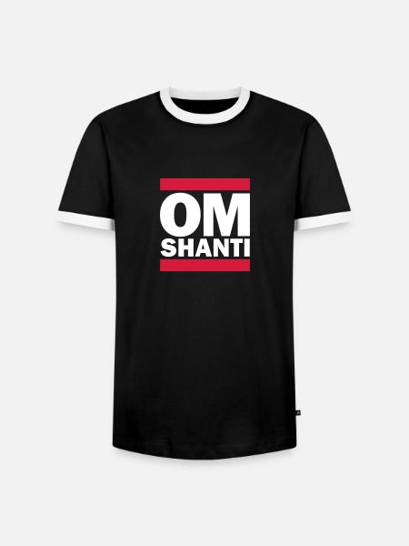 Om Shanti - T-shirt contrasté Homme - noir/blanc