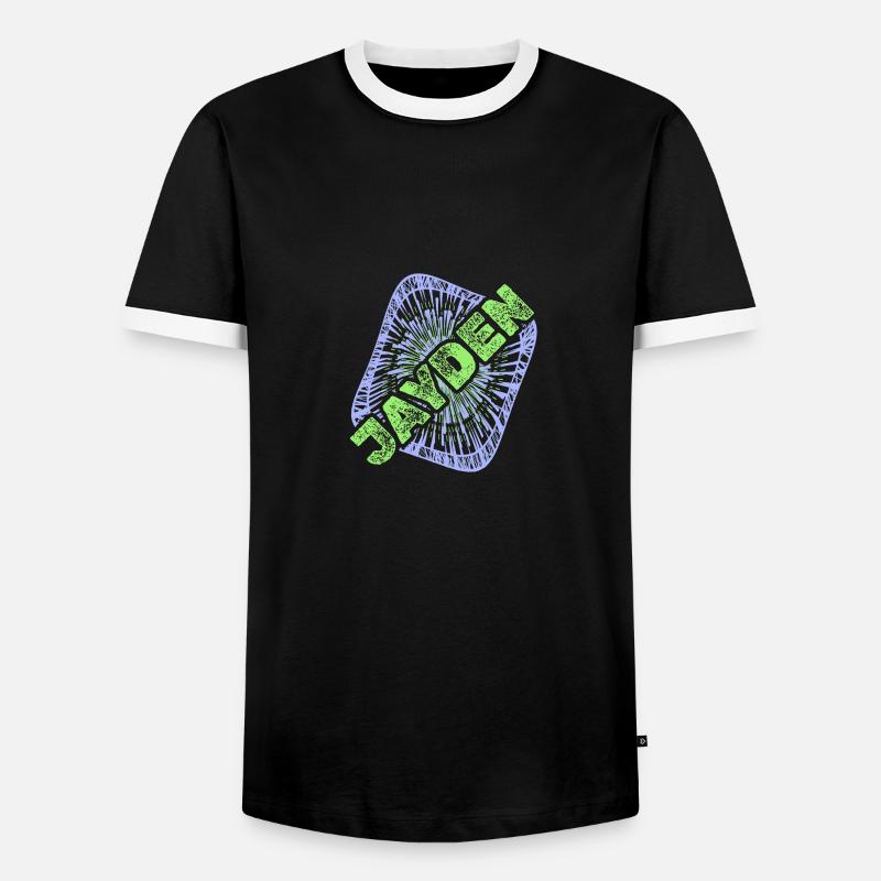 Jayden - Men's Ringer Shirt - black/white