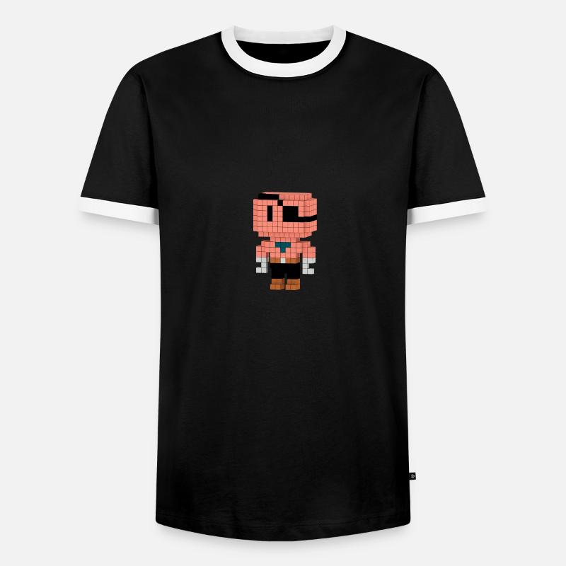 Hook - Men's Ringer Shirt - black/white