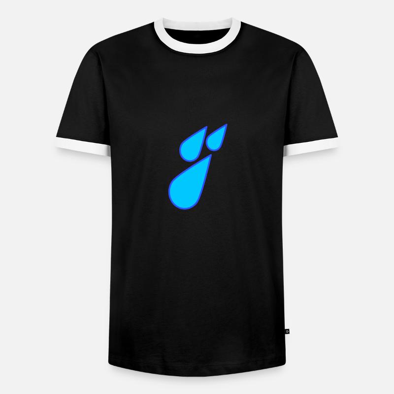 Raindrops - Men's Ringer Shirt - black/white