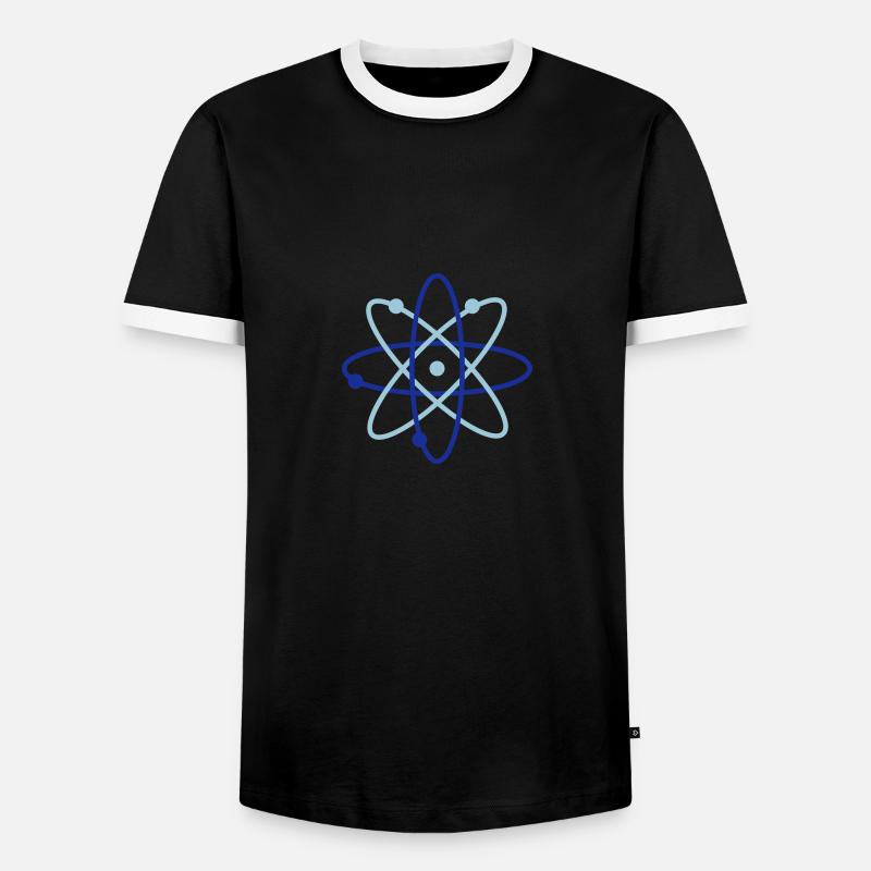 atom symbol - Männer Kontrast-T-Shirt - Schwarz/Weiß
