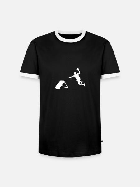 tchoukball silhouette ombre shadow9 but - T-shirt contrasté Homme - noir/blanc