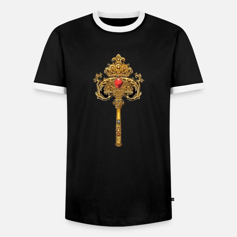 The scepter - Men's Ringer Shirt - black/white