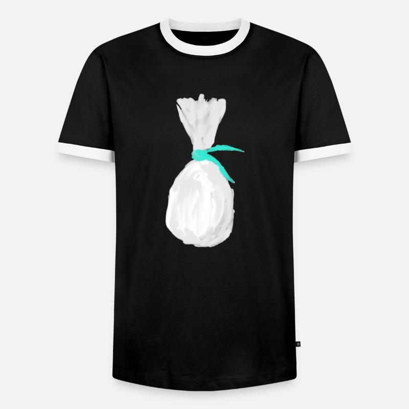 A CHICKEN - Men's Ringer Shirt - black/white