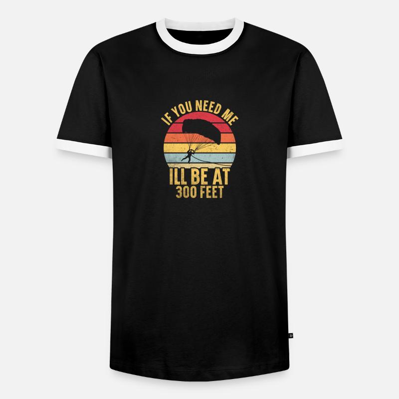 Parakiter Essentials Parasailing Kite Parakiting - Männer Kontrast-T-Shirt - Schwarz/Weiß