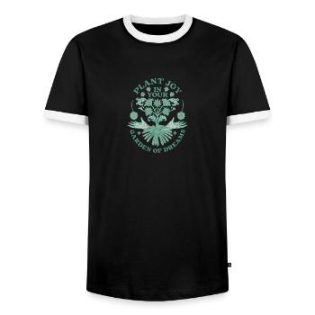Mental Health Flower Celestial Gardening - Männer Kontrast-T-Shirt - Schwarz/Weiß - Vorne - AI Model Female 172 light (172cm) & AI Model Male 178 light (178cm)