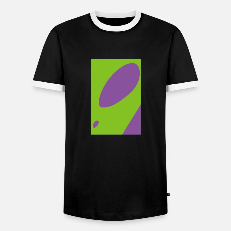 Creative Abstract Alien - Men's Ringer Shirt - black/white