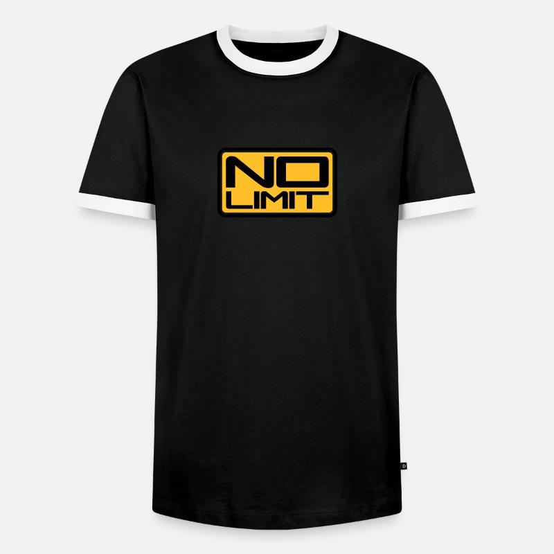 No Limit Shield - Männer Kontrast-T-Shirt - Schwarz/Weiß
