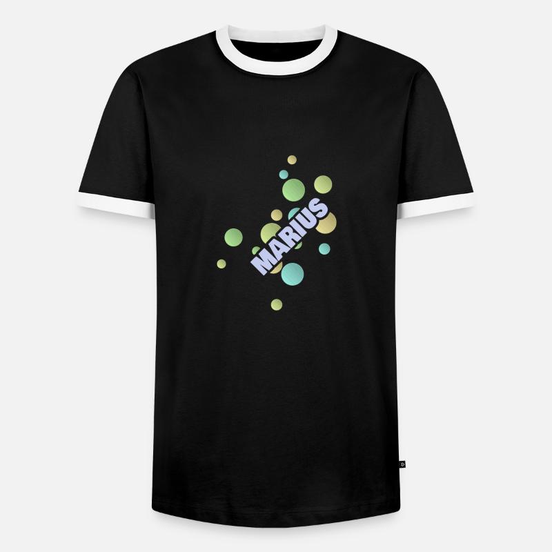 Fachhochschule Marius - Männer Kontrast-T-Shirt - Schwarz/Weiß