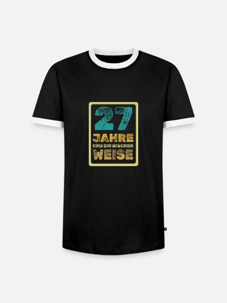 Weisheit 27 - Männer Kontrast-T-Shirt - Schwarz/Weiß