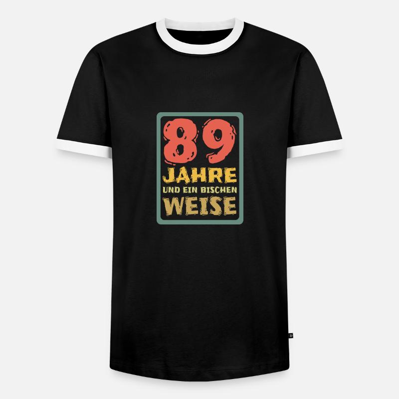 Wisdom 89 - Men's Ringer Shirt - black/white