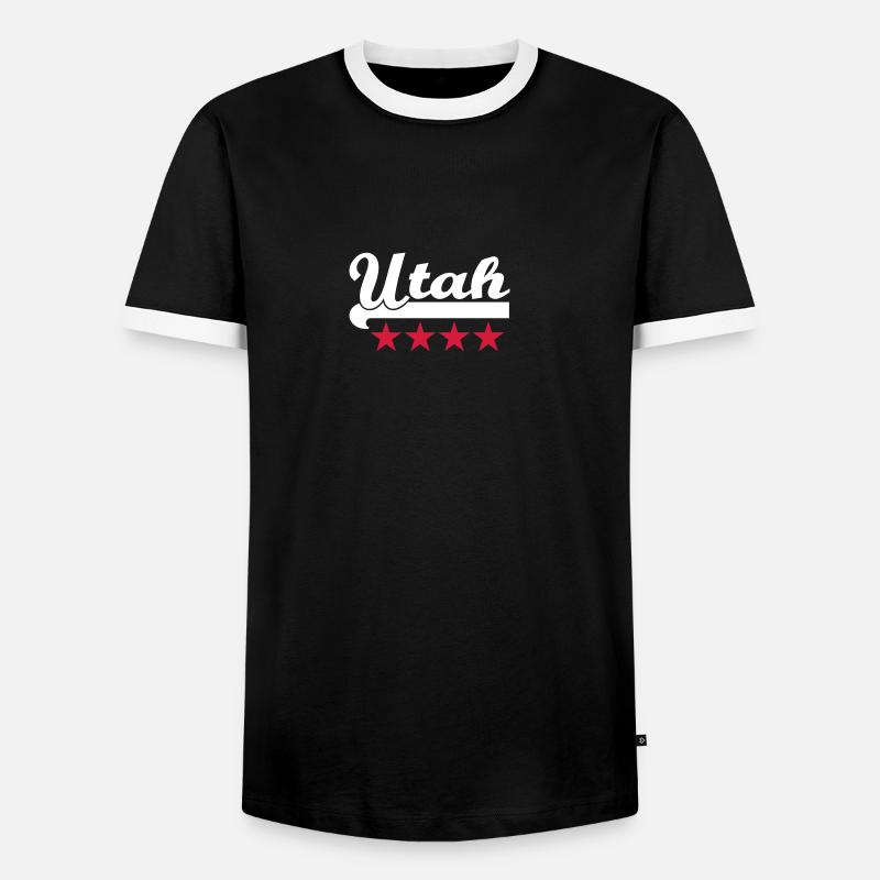 utah - Männer Kontrast-T-Shirt - Schwarz/Weiß