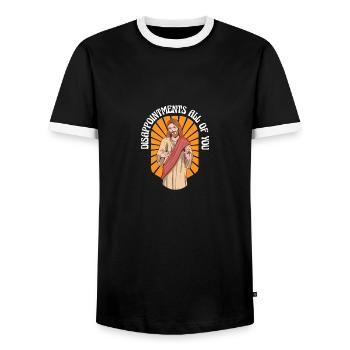 Disappointments All Of You Funny Jesus Facepalm - Männer Kontrast-T-Shirt - Schwarz/Weiß - Vorne - AI Model Female 172 light (172cm) & AI Model Male 178 light (178cm)