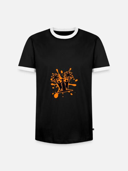 Drinking Beach Party - Men's Ringer Shirt - black/white