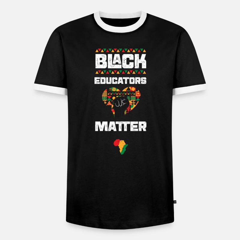 Black Educators Matter - Men's Ringer Shirt - black/white