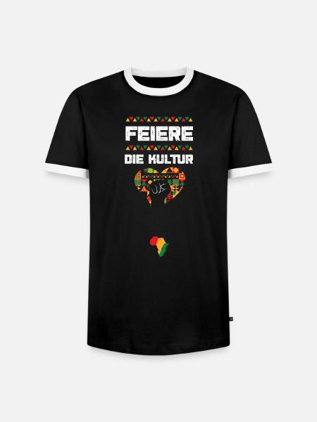 Feiere die Kultur - Männer Kontrast-T-Shirt - Schwarz/Weiß