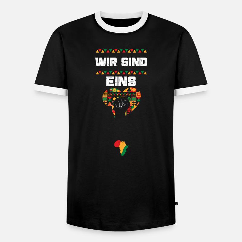 Wir sind eins - Männer Kontrast-T-Shirt - Schwarz/Weiß