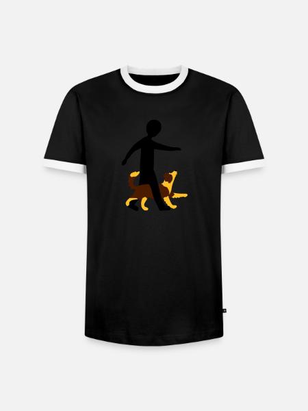 Dog Dancing 3-5 - Männer Kontrast-T-Shirt - Schwarz/Weiß
