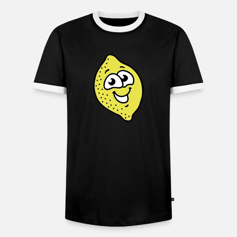 Lemon 3 - Men's Ringer Shirt - black/white