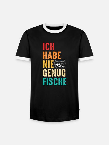 Aquarium Aquaristik Fische - Männer Kontrast-T-Shirt - Schwarz/Weiß