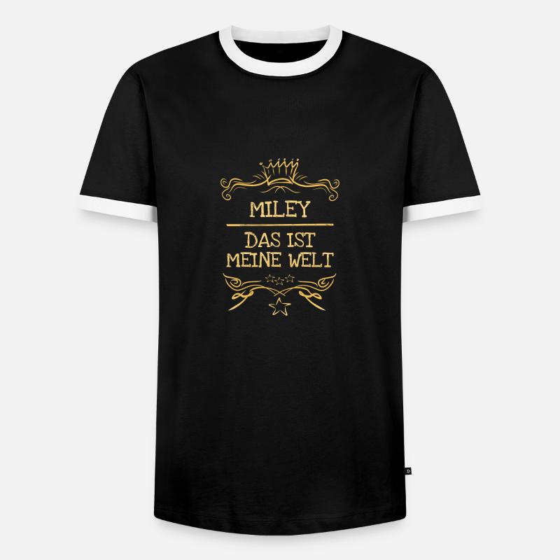 Miley - Männer Kontrast-T-Shirt - Schwarz/Weiß