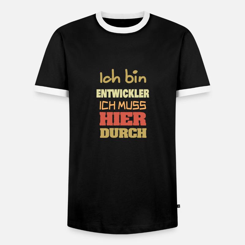 Developer as a profession - Men's Ringer Shirt - black/white
