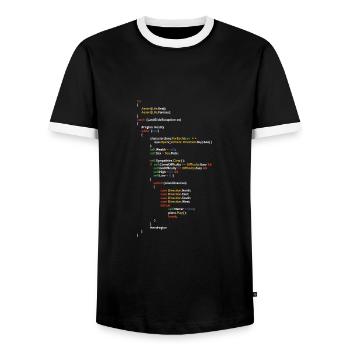 Coder Coding Software Developer Programmer Nerd Ge - Männer Kontrast-T-Shirt - Schwarz/Weiß - Vorne - AI Model Female 172 light (172cm) & AI Model Male 178 light (178cm)