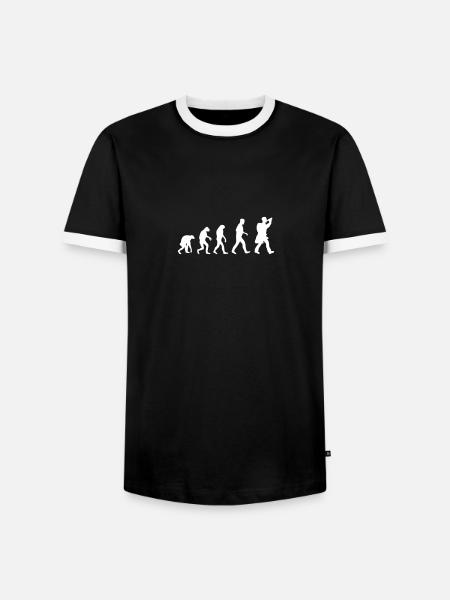 hiking evolution - T-shirt contrasté Homme - noir/blanc