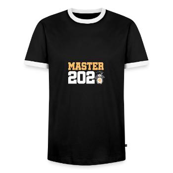 Master 2024 Master's Degree Graduation Graduation - Men's Ringer Shirt - black/white - Front - AI Model Female 172 light (172cm) & AI Model Male 178 light (178cm)