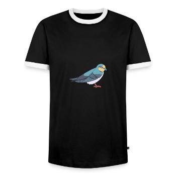 Schwalbe - Männer Kontrast-T-Shirt - Schwarz/Weiß - Vorne - AI Model Female 172 light (172cm) & AI Model Male 178 light (178cm)