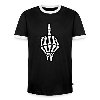Squelette majeur main - T-shirt contrasté Homme - noir/blanc - Devant - AI Model Female 172 light (172cm) & AI Model Male 178 light (178cm)