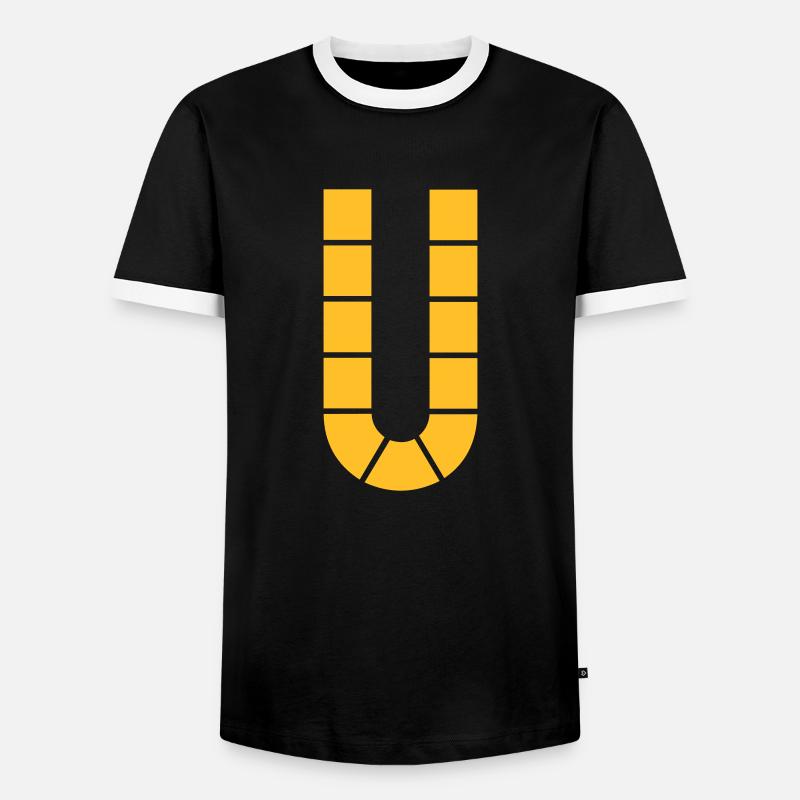 Dortmunder U (innen) - Männer Kontrast-T-Shirt - Schwarz/Weiß