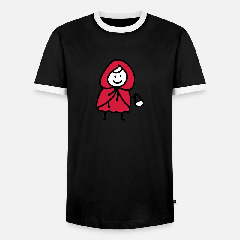 Rotkäppchen 3 - Männer Kontrast-T-Shirt - Schwarz/Weiß