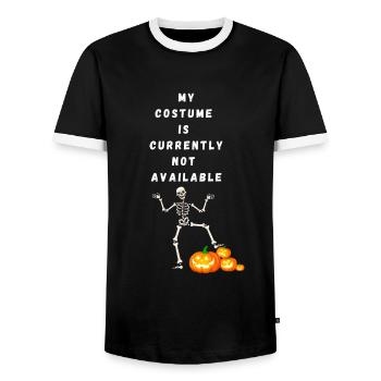 Skelett - My Costume is currently not available - Männer Kontrast-T-Shirt - Schwarz/Weiß - Vorne - AI Model Female 172 light (172cm) & AI Model Male 178 light (178cm)