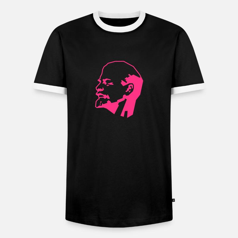 Lenin - Men's Ringer Shirt - black/white
