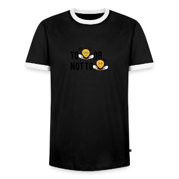 To Be Or Not To Be Bees - Männer Kontrast-T-Shirt - Schwarz/Weiß - Vorne - AI Model Female 172 light (172cm) & AI Model Male 178 light (178cm)
