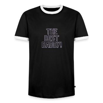 Bester Papa! - Männer Kontrast-T-Shirt - Schwarz/Weiß - Vorne - AI Model Female 172 light (172cm) & AI Model Male 178 light (178cm)