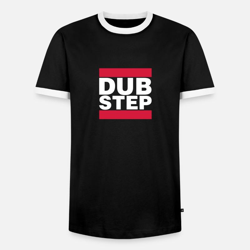 Dubstep - Men's Ringer Shirt - black/white