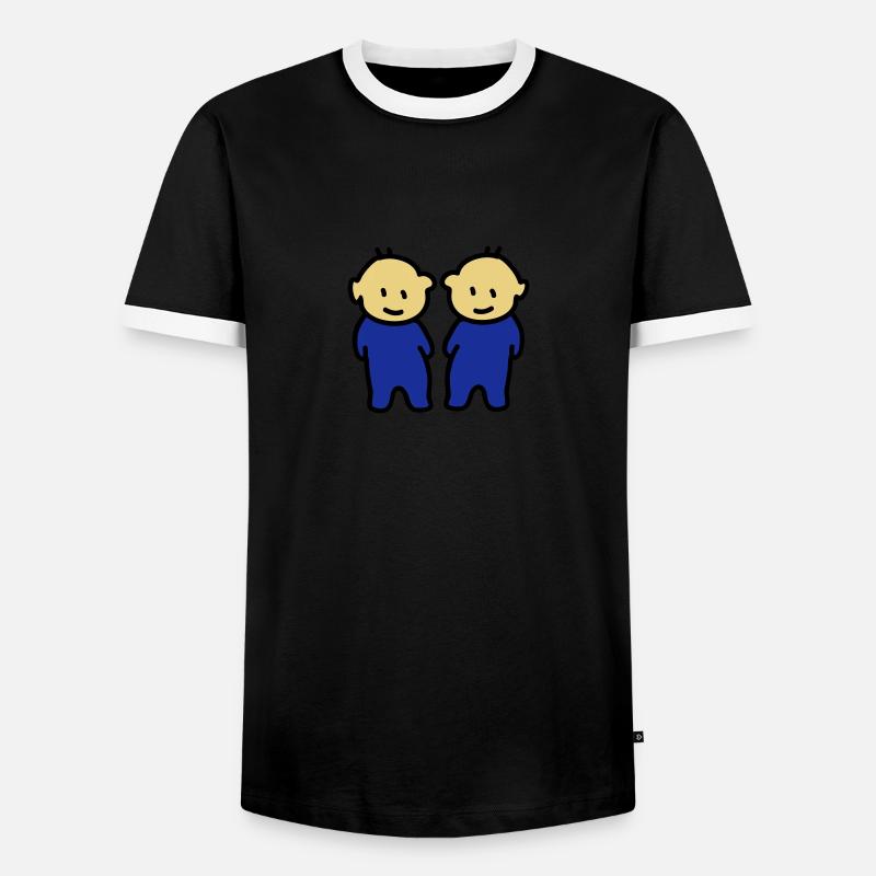 Twins - Twins - Men's Ringer Shirt - black/white