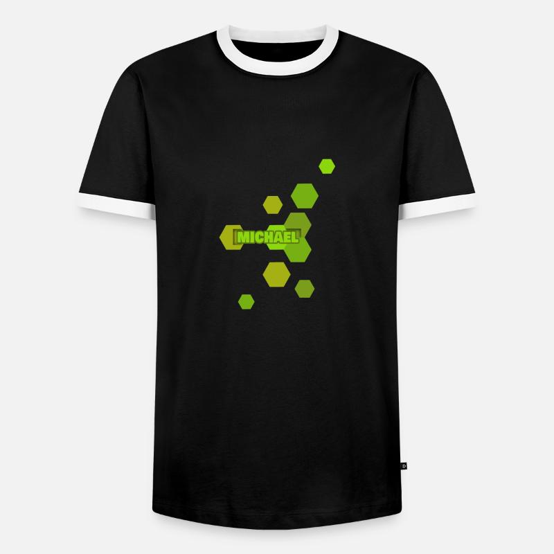Michael - Männer Kontrast-T-Shirt - Schwarz/Weiß