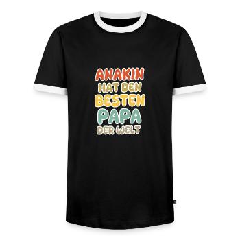 Bébé Anakin - T-shirt contrasté Homme - noir/blanc - Devant - AI Model Female 172 light (172cm) & AI Model Male 178 light (178cm)