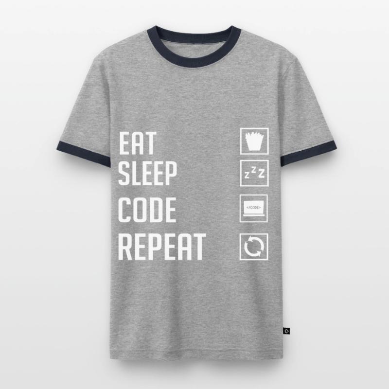 Programmeur Programmation Ordinateur Développeur Pc T-shirt contrasté Homme