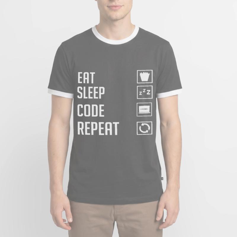 Programmeur Programmation Ordinateur Développeur Pc T-shirt contrasté Homme