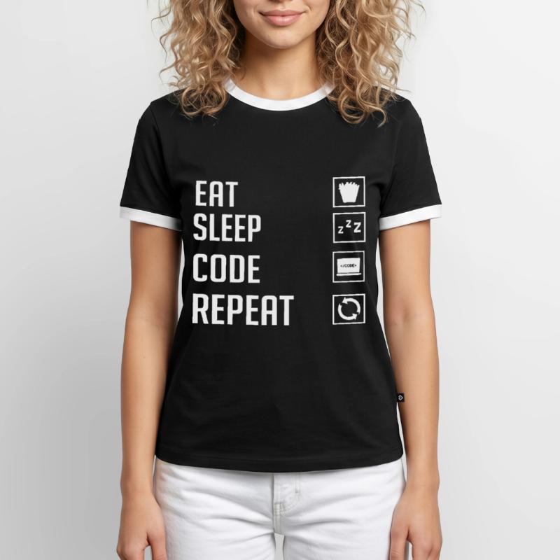 Programmeur Programmation Ordinateur Développeur Pc T-shirt contrasté Homme