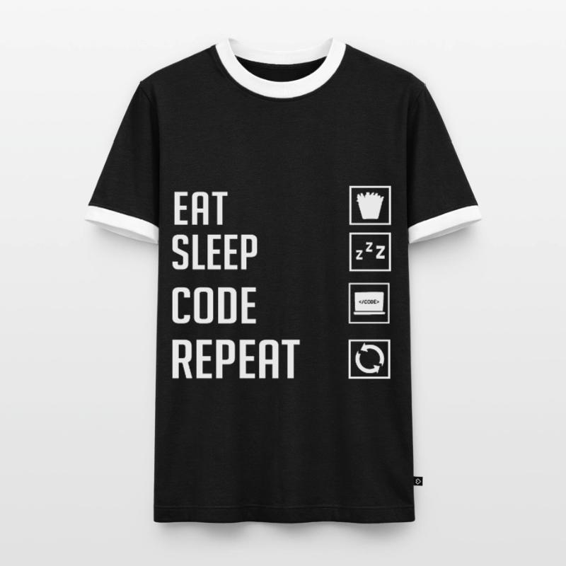 Programmeur Programmation Ordinateur Développeur Pc T-shirt contrasté Homme