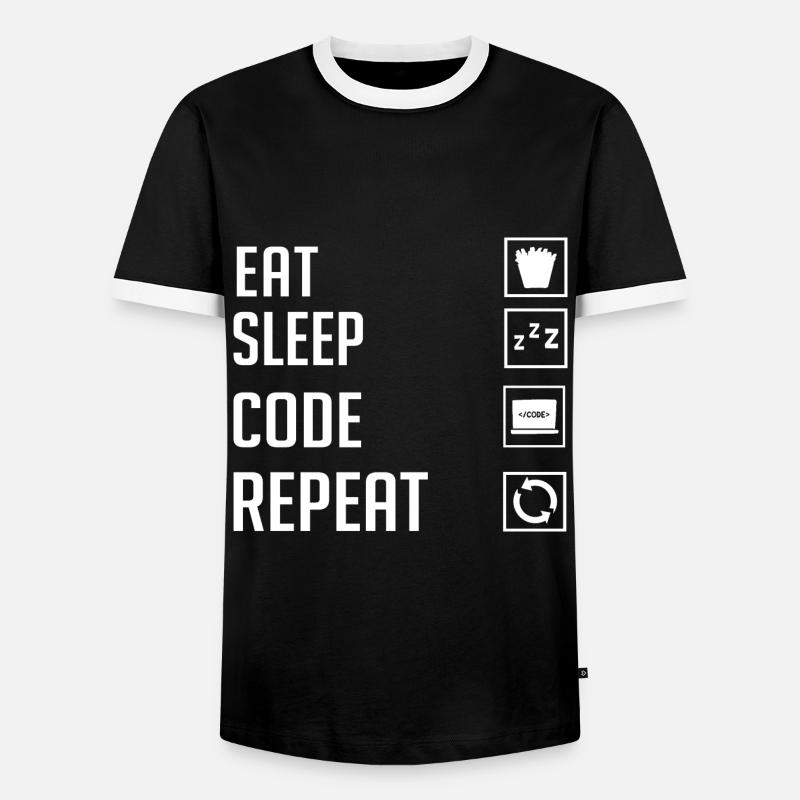 Programmer Programming Computer Developer Pc - Men's Ringer Shirt - black/white