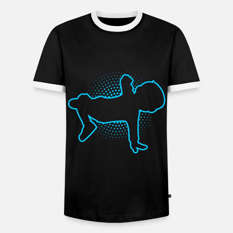 Breakdance Young Breakdancers Dancing - Men's Ringer Shirt - black/white