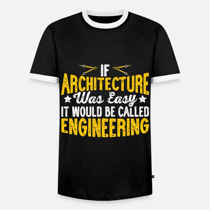 Architect - Men's Ringer Shirt - black/white