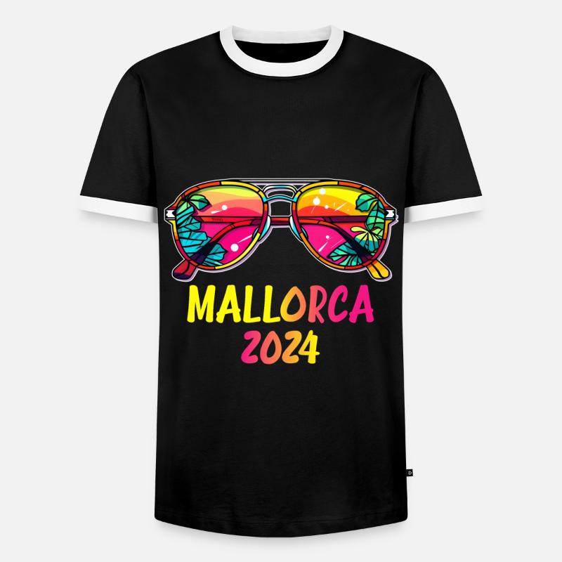 Mallorca 2024 - Men's Ringer Shirt - black/white